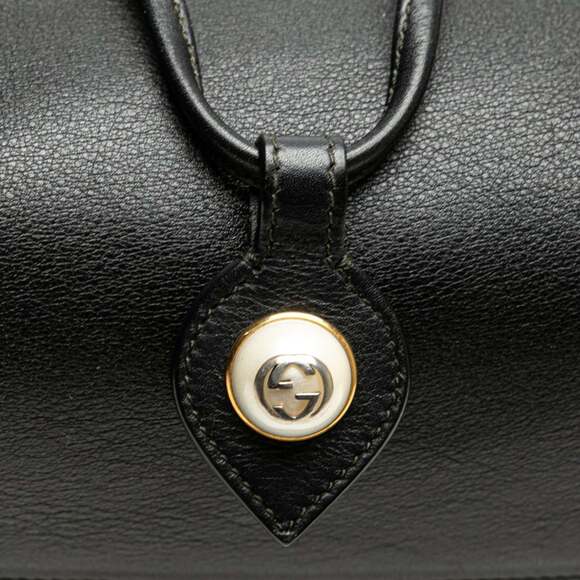 GUCCI Authentic Black Leather Backpack - Picture 7 of 10